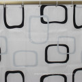 China supplier black and white square shower curtain